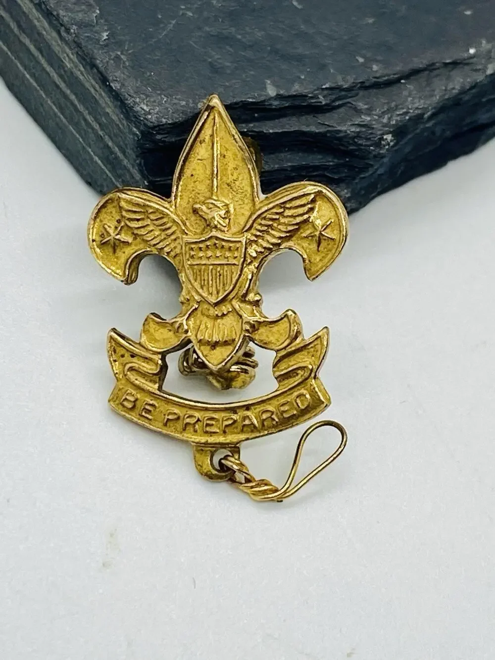 1940’s Vintage Boy Scouts of America Large First Class Rank Pin Excellent